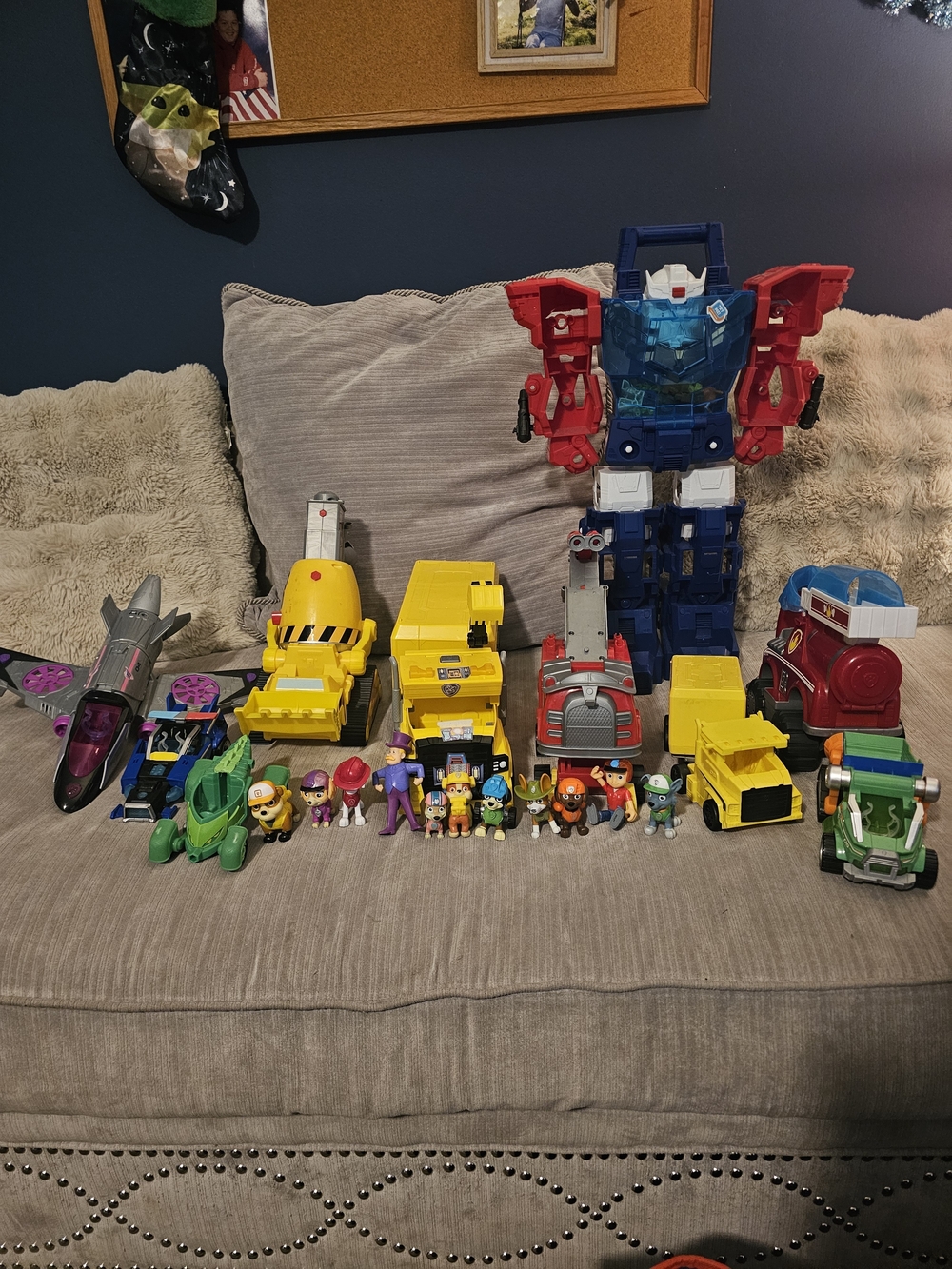 10 Paw Patrol Bundle Of 10 Cars/ Trucks With  Figures .  Transformer Included.